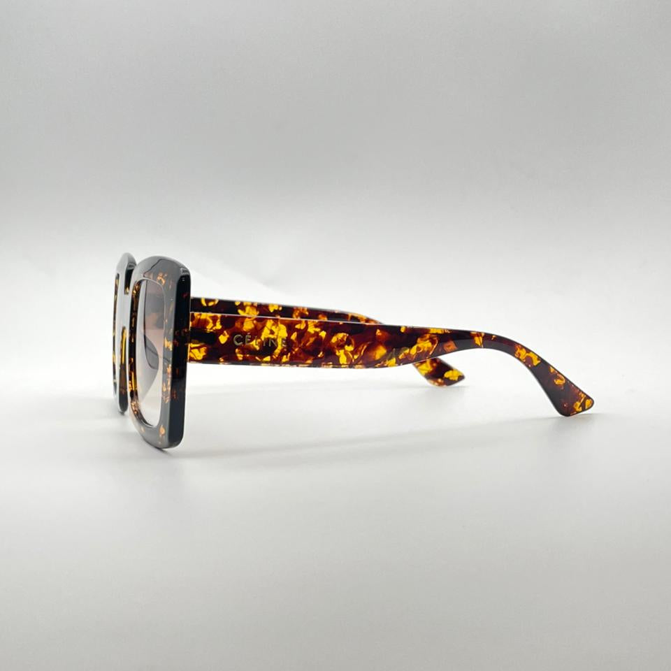 Acetate Brown and Yellow Frame Women Sunglasses-118