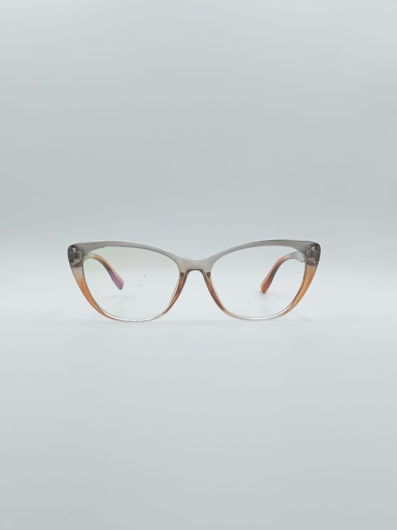 Cat Eye Orange & Grey Frame Women's Optics-088