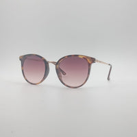 Round plastic Tortoise Frame Women's Sunglasses-002