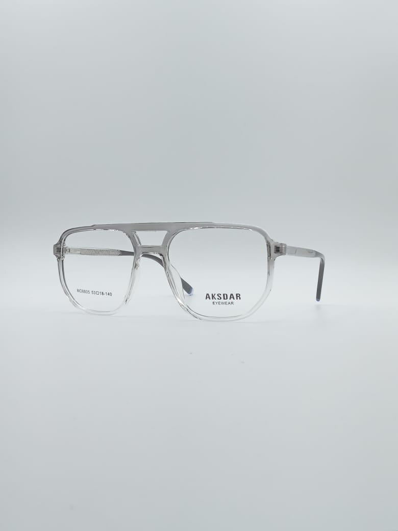 Geometrical Grey & White Frame Men's Optics-111