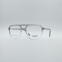 Geometrical Grey & White Frame Men's Optics-111