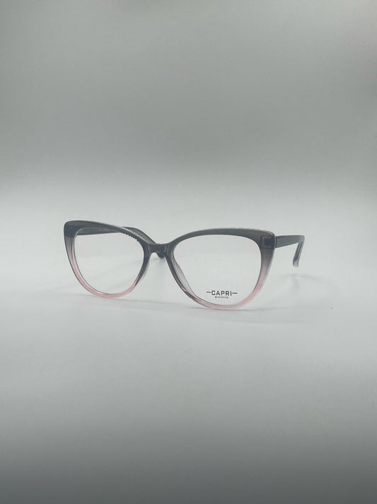 Cat Eye Grey & Pink Frame Women's Optics-395