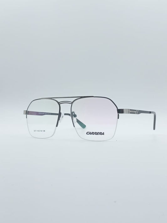 Geometrical Thin Black Frame Men's Optics-104