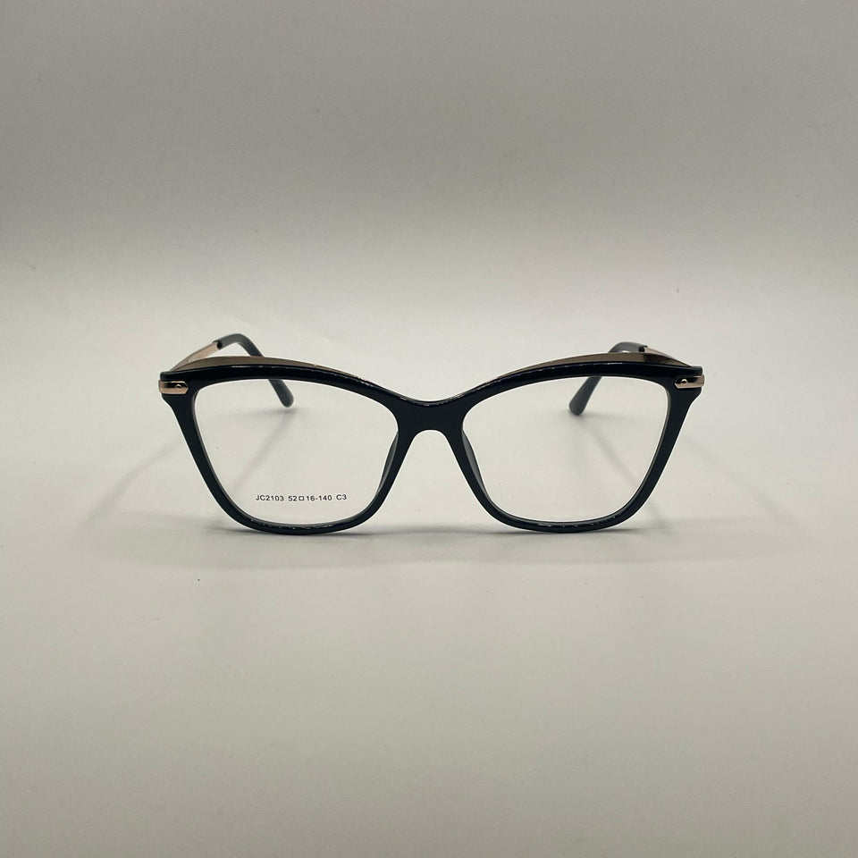 Cat Eye Black Frame Women's Optics-372