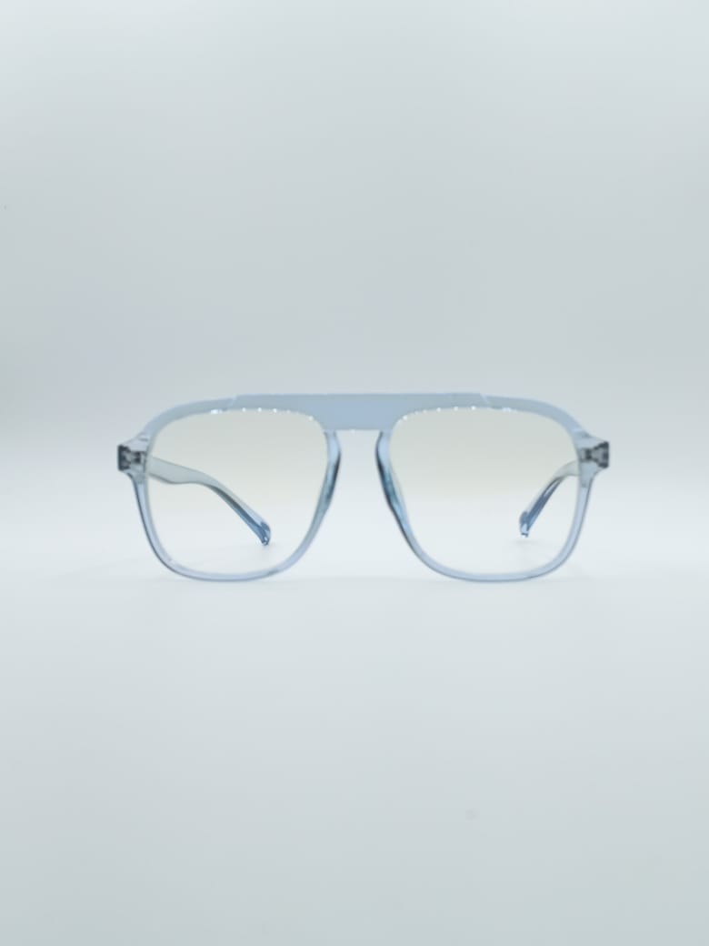 Geometrical Blue Frame Unisex Optics-126