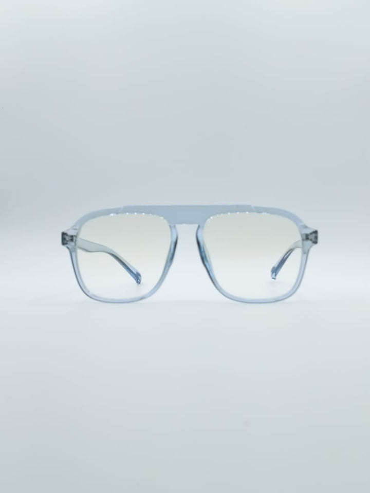 Geometrical Blue Frame Unisex Optics-126