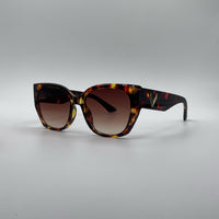 Cat Eye Brown Camo Frame Women's Sunglasses-173