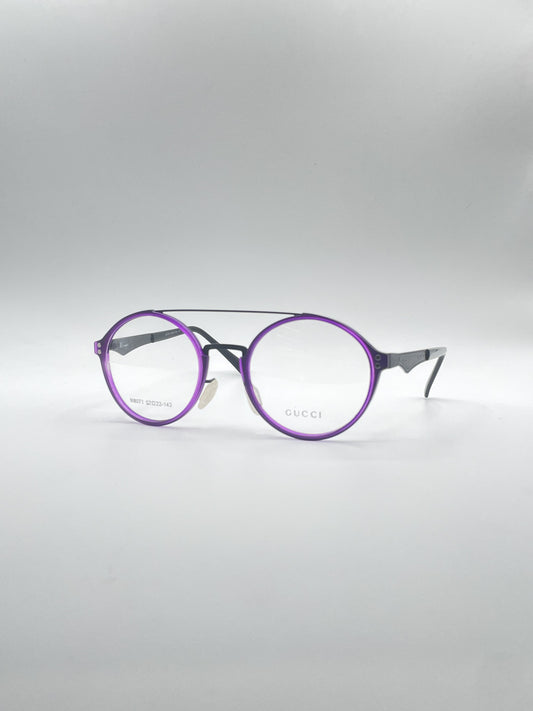 Circular Purple Frame Men's Optics-270