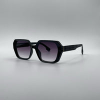 Geometric Black Frame Women's Sunglasses-174